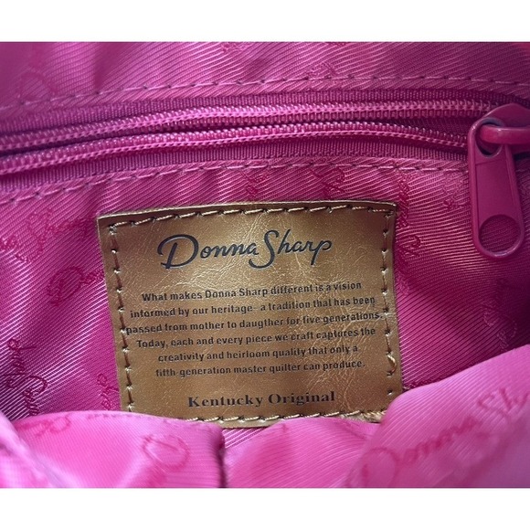 Donna Sharp Kentucky Original Quilted Floral Crossbody Bag Pink Lining - Picture 11 of 11
